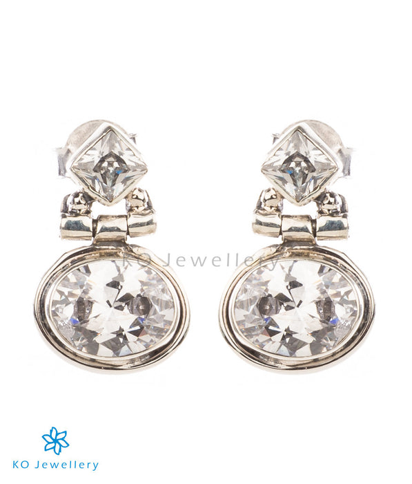 The Pahal Silver Earstuds(White)