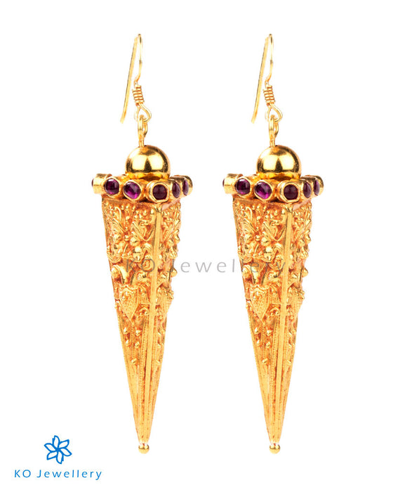 Ancient South Indian antique gold temple earrings @4,500