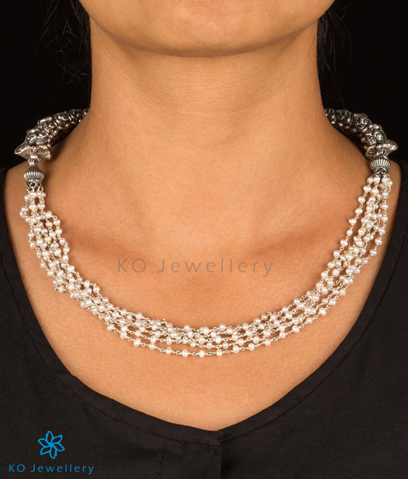 The Makara Silver Pearl Necklace