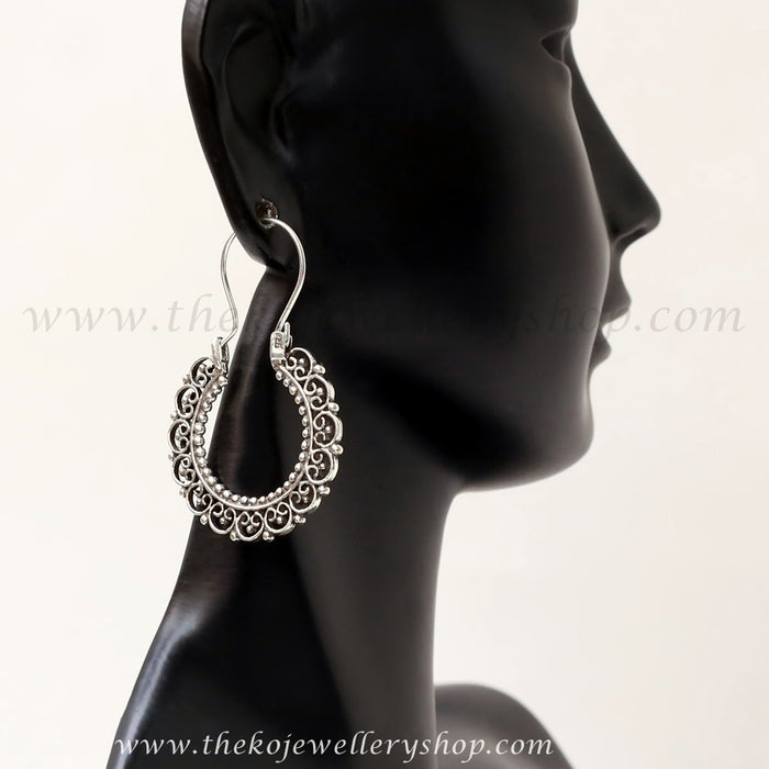 Onine shopping India hoop earrings silver 925