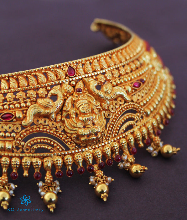 The Snigdha Silver Bridal Lakshmi Necklace