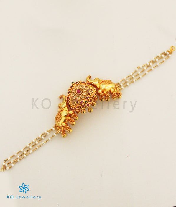 The Gajagamini Silver Choker Necklace/ Armlet (Vanki)