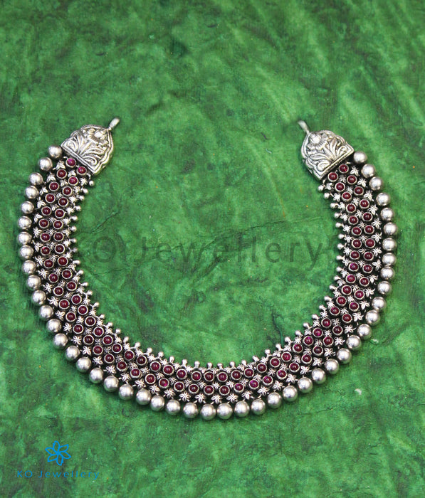 The Padmavat Antique Silver Necklace (Oxidised)