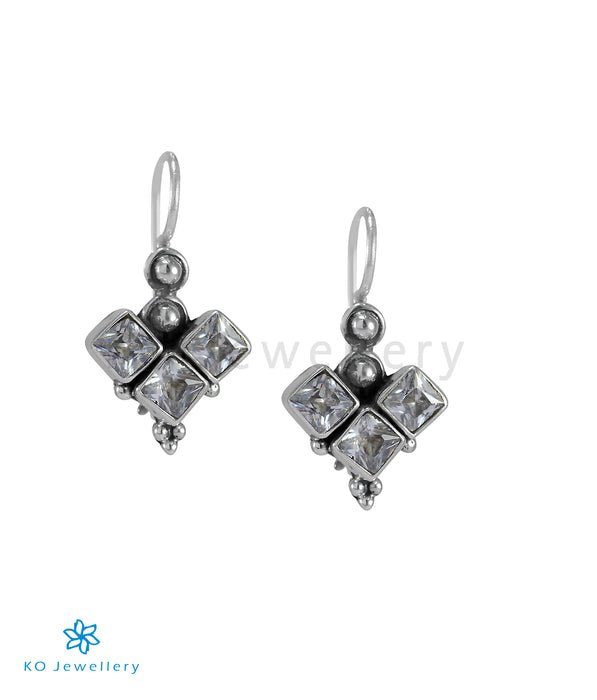 The Yaman Silver Gemstone Earrings (White)