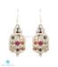Gorgeous 9-gem earrings – soothing and elegant silver jewellery for work