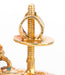 Gold dipped temple earring with screw fastening