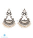 pearl and silver temple jewellery earrings ethnic wear