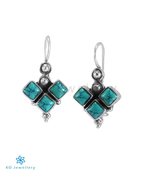 The Yaman Silver Gemstone Earrings (Turquoise)