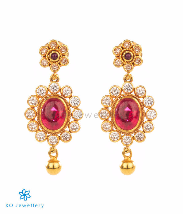 Gold dipped temple jewellery earrings