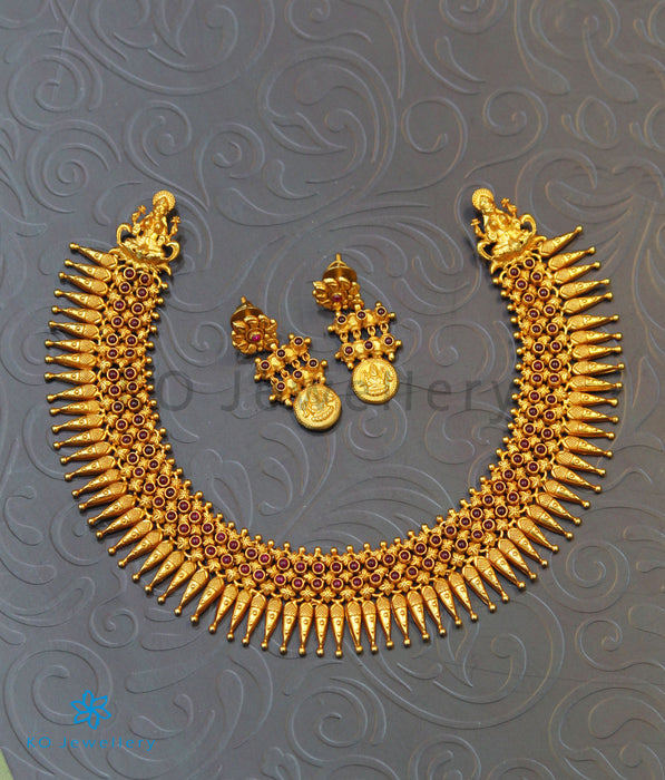 The Devi Silver Kempu Necklace