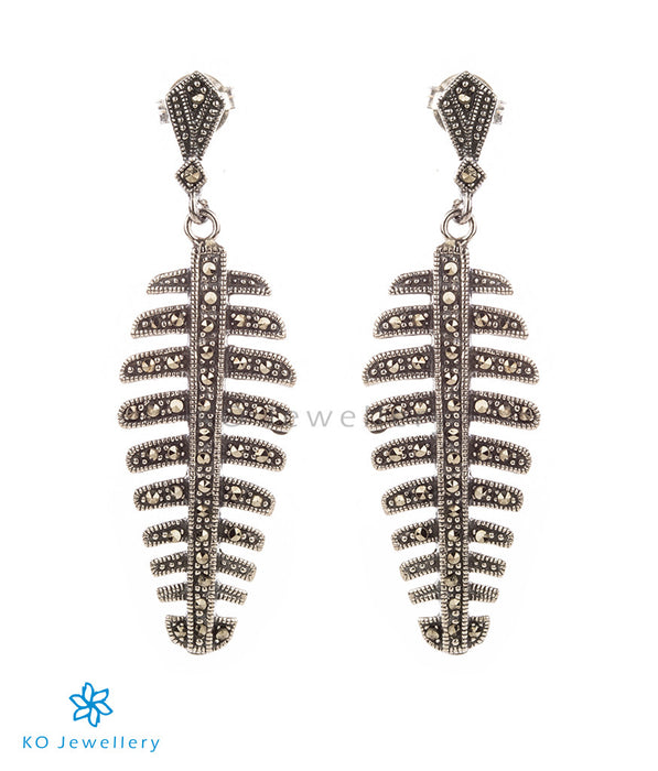 Stunning Swiss marcasite and silver earrings evening wear