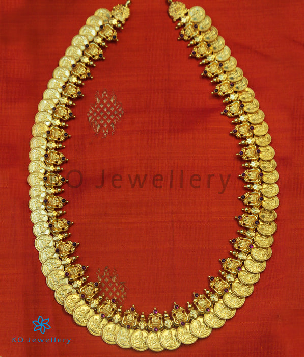 The Dhriti Antique Silver Lakshmi Kasumala Coin Necklace Set of 2