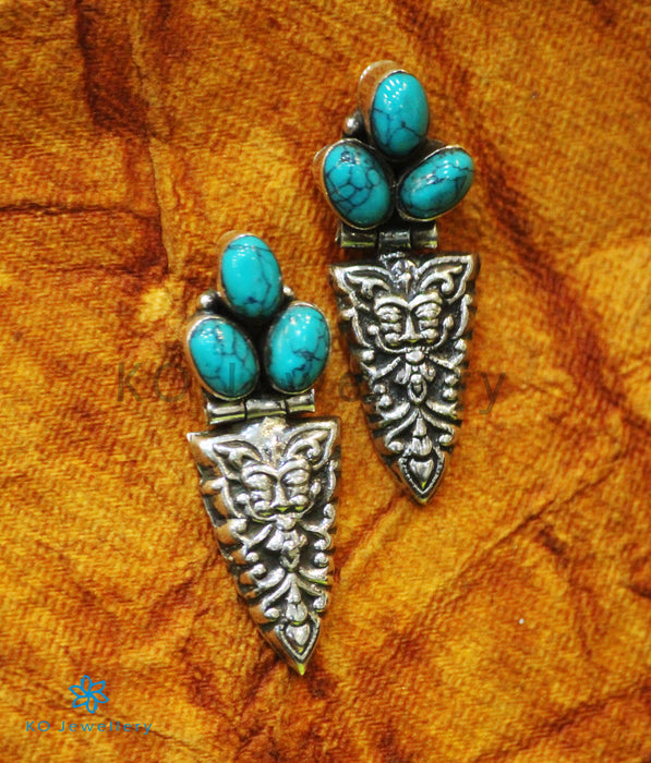 The Bhiti Silver Gemstone Earrings (Turquoise)