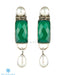 Deep green lapis lazuli and onyx earrings online shopping India