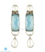 Delicate, handcrafted chalcedony and pearl earrings online shopping India