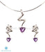 contemporary work wear jewellery set combining silver and exquisite amethyst