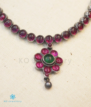 The Rasika Addigai Silver Necklace (Oxidised)