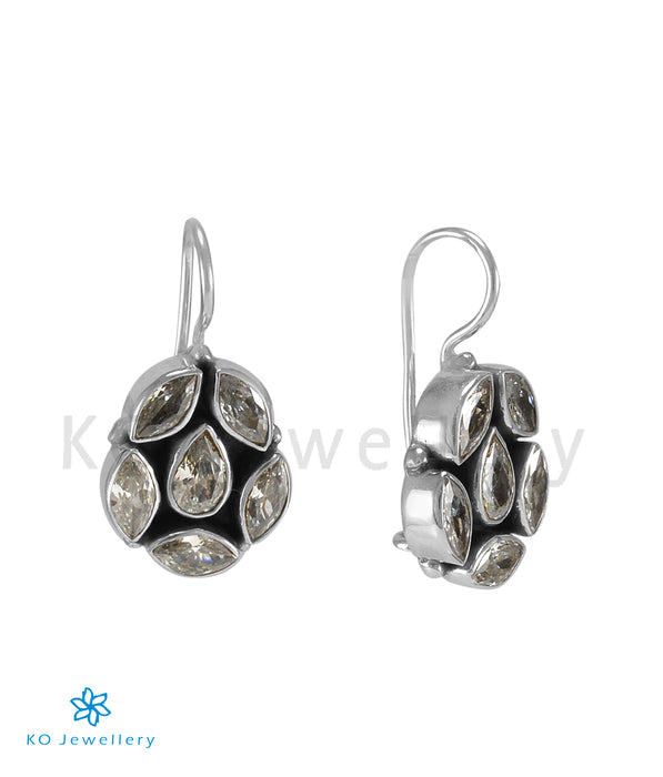 The Ritvik Silver Gemstone Earrings (White)