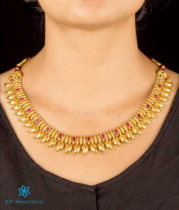 Buy temple jewellery necklace real gold plated 