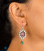 Oxidised silver real gemstone earrings