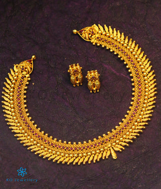 The Anandita Silver Kempu Necklace
