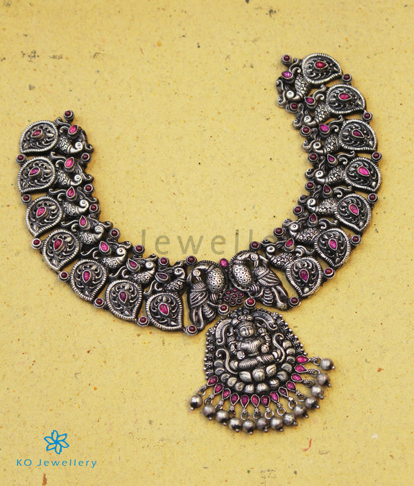 The Padma Antique Silver Lakshmi Necklace