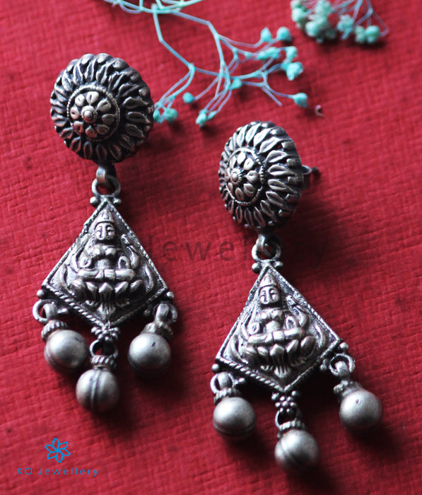 The Rudrani Silver Lakshmi Earrings