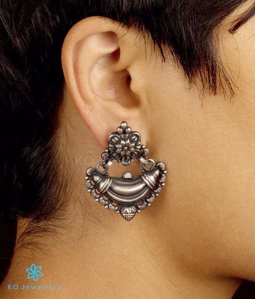 92.5 silver temple jewellery ethnic earrings