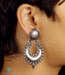 Stunning oxidised silver temple earrings