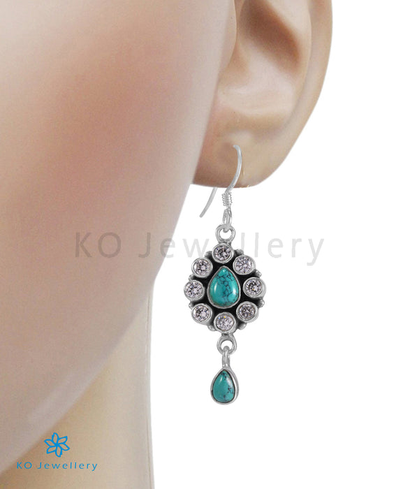 The Piali silver Gemstone Earrings (Turquoise)