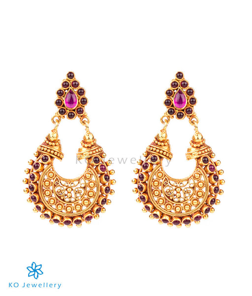 Copper Golden Temple Jewellery Lakshmi Earrings at Rs 200/pair in Mumbai