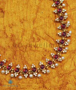 The Navita Silver Kempu Necklace