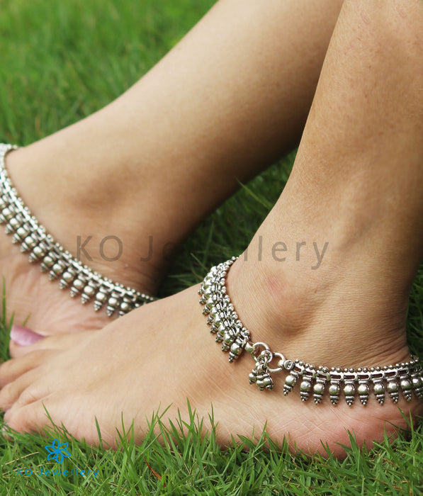 The Udaya Silver Bridal Anklets