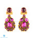 Ornate, gold-plated silver earrings for office wear