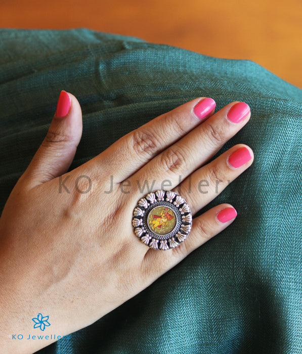The Dharmik Silver Ganesha Finger Ring