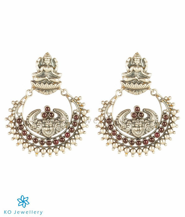 The Dharaa Silver Chand-bali Earrings (Oxidised)