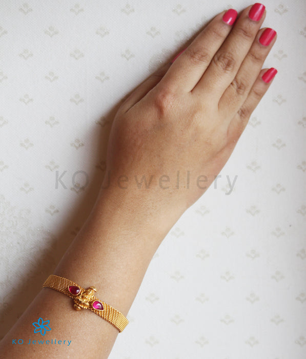 Buy 22k 916 Gold 12mm Rhodium Leaf Design Hollow Bracelet Online in India -  Etsy