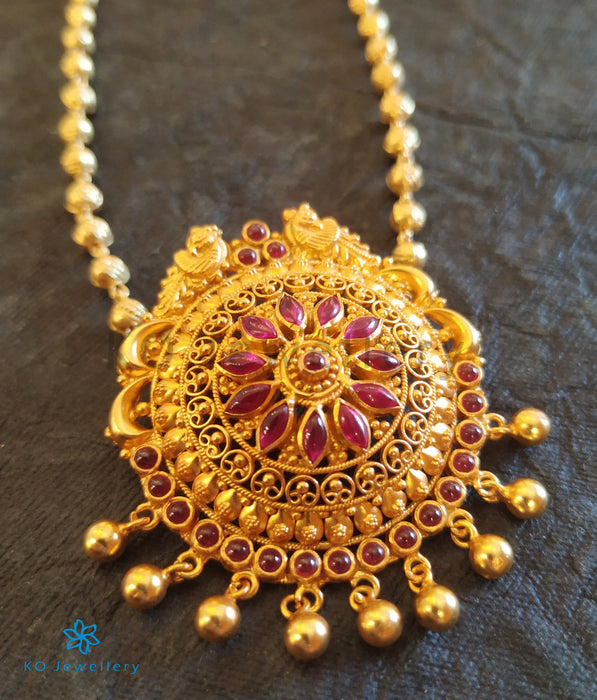 The Prerna Silver Peacock Necklace