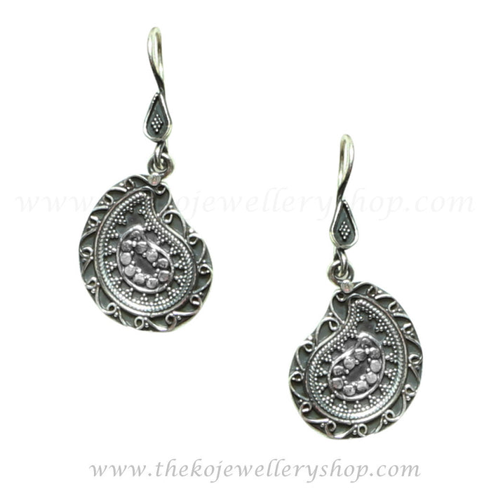 Paisley shaped contemporary hooked earrings shop online 