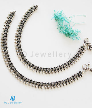 The Abha Silver Bridal Anklets