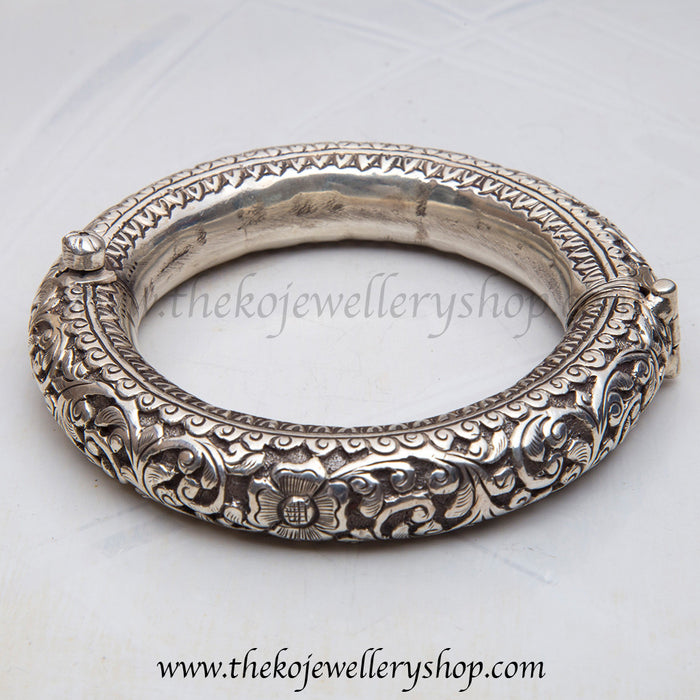 The Abhith Silver Engraved Bracelet