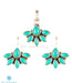 Real turquoise semi-precious pendant set online shopping