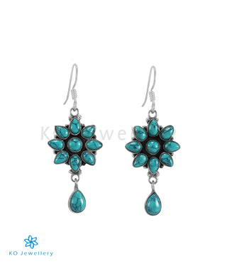 The Ishita Silver Gemstone Earrings (Turquoise)