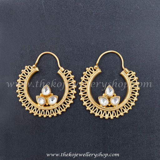 Sterling silver with jadau gold dipped earring shop online 