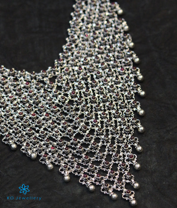 The Yudhvan Antique Silver Necklace (Oxidised)