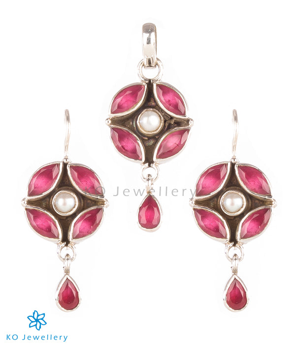 Pink zircon and pearl fine gemstone jewellery online