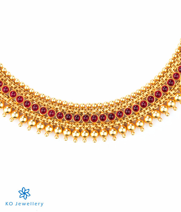 Handcrafted gold dipped temple jewellery necklace online