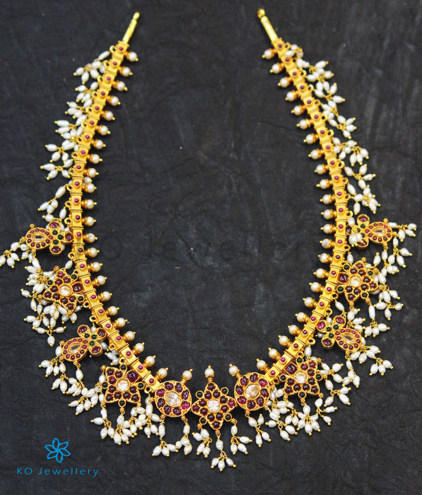 The Ekaya Silver Guttapusalu Necklace (Red)
