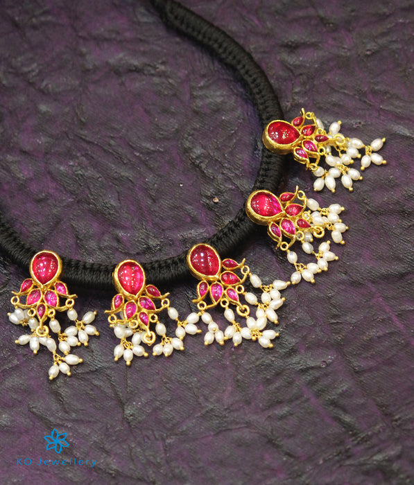The Niraja Silver Necklace (Red)