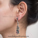 Buy online hand crafted silver peacock earrings for women